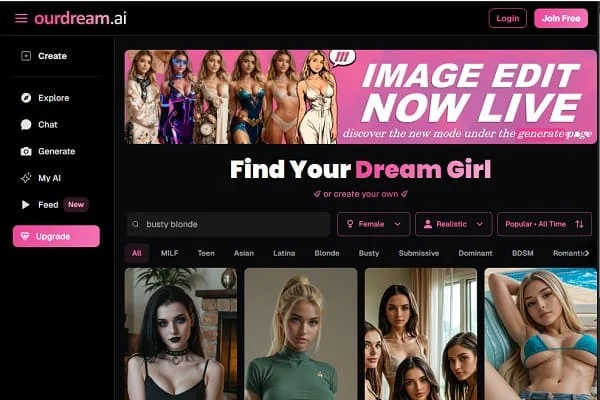 Ourdream.ai innovative deepfake AI platform with dream-like content