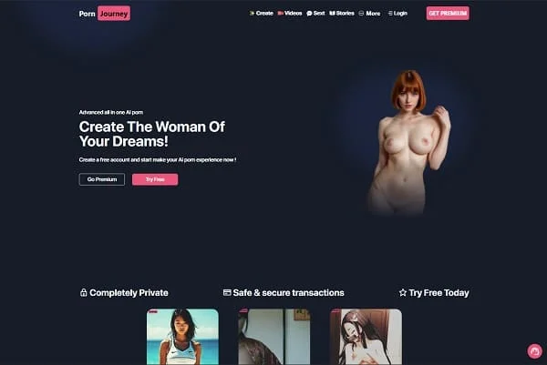 PornJourney best AI porn generator with realistic content creation